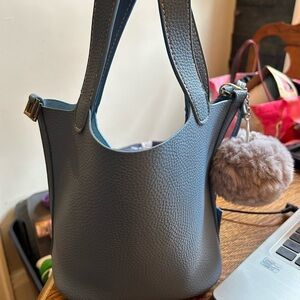 Lovely blue purse. Picotin.Look alike to high end luxury companies bag